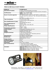 SCHEDA LAMPADA MICA ATEX LED ZONA 0